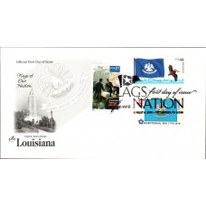 #4294 FOON: Louisiana Flag Combo Artcraft FDC