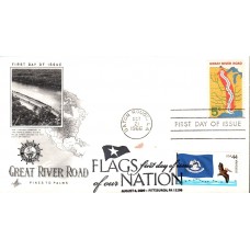 #4294 FOON: Louisiana Flag Dual Artcraft FDC