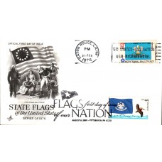 #4294 FOON: Louisiana Flag Dual Artcraft FDC