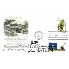 #4295 FOON: Maine Flag Dual Artcraft FDC