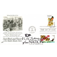 #4296 FOON: Maryland Flag Dual Artcraft FDC