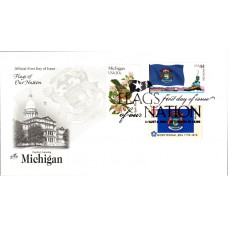 #4298 FOON: Michigan Flag Combo Artcraft FDC