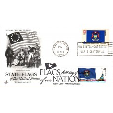 #4298 FOON: Michigan Flag Dual Artcraft FDC