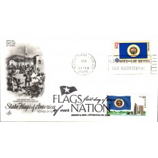 #4299 FOON: Minnesota Flag Dual Artcraft FDC