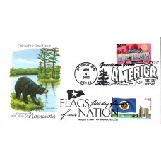 #4299 FOON: Minnesota Flag Dual Artcraft FDC