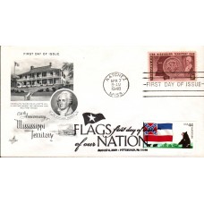 #4300 FOON: Mississippi Flag Dual Artcraft FDC