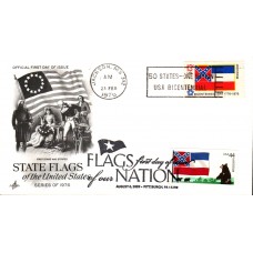 #4300 FOON: Mississippi Flag Dual Artcraft FDC