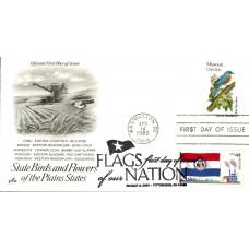 #4301 FOON: Missouri Flag Dual Artcraft FDC