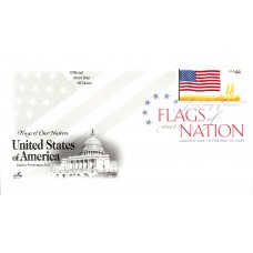 #4302 FOON: US Flag Artcraft FDC