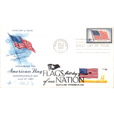 #4302 FOON: US Flag Dual Artcraft FDC