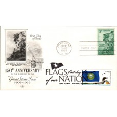 #4307 FOON: New Hampshire Flag Dual Artcraft FDC