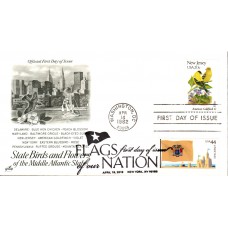 #4308 FOON: New Jersey Flag Dual Artcraft FDC