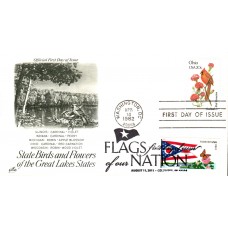 #4314 FOON: Ohio State Flag Dual Artcraft FDC