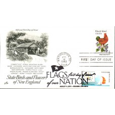 #4319 FOON: Rhode Island State Flag Dual Artcraft FDC