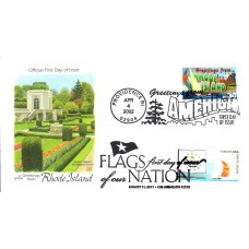 #4319 FOON: Rhode Island State Flag Dual Artcraft FDC