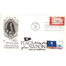 #4320 FOON: South Carolina State Flag Dual Artcraft FDC