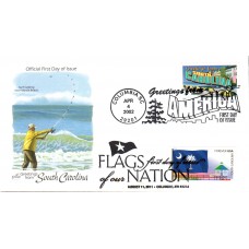 #4320 FOON: South Carolina State Flag Dual Artcraft FDC