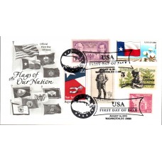 #4323 FOON: Texas State Flag Combo Artcraft FDC