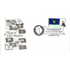 #4325 FOON: Vermont State Flag Artcraft FDC