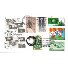 #4328 FOON: Washington State Flag Combo Artcraft FDC