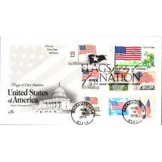 #4332 FOON: US Flag Combo Artcraft FDC