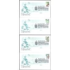 #4478-81 Holiday Evergreens Artcraft FDC Set