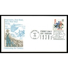 #3185e FDR's New Deal Artmaster FDC