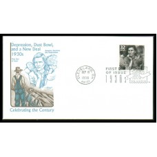 #3185m America Survives Depression Artmaster FDC