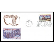 #3586 Greetings From Montana Artmaster FDC