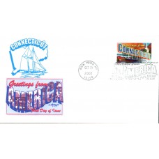 #3702 Greetings From Connecticut Artmaster FDC