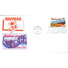 #3711 Greetings From Kansas Artmaster FDC