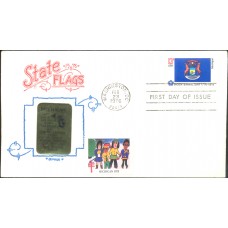 #1658 Michigan State Flag Artopages FDC