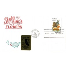 #1957 California Birds - Flowers Artopages FDC