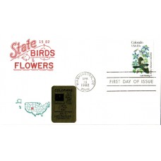 #1958 Colorado Birds - Flowers Artopages FDC