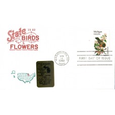 #1974 Michigan Birds - Flowers Artopages FDC