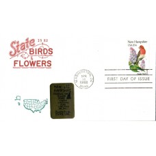 #1981 New Hampshire Birds - Flowers Artopages FDC