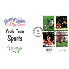 #3399-3402 Youth Team Sports Plate Artopages FDC