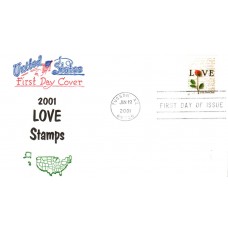 #3496 Rose and Love Letter Artopages FDC