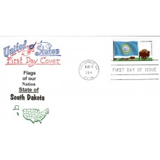 #4321 FOON: South Dakota State Flag Artopages FDC