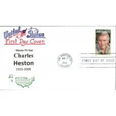 #4892 Charlton Heston Artopages FDC