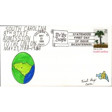 #2343 South Carolina Statehood ASP FDC