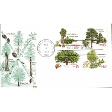 #1764-67 American Trees Bazaar FDC