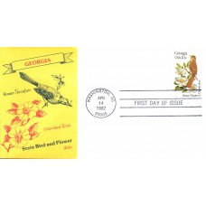 #1962 Georgia Birds - Flowers Bazaar FDC