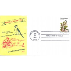 #1973 Massachusetts Birds - Flowers Bazaar FDC