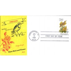 #1989 Oregon Birds - Flowers Bazaar FDC