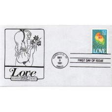 #2537 Love - Parrots Beaver FDC