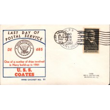 USS Coates DE685 1962 Beck Cover