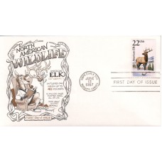 #2328 American Elk Bennett FDC