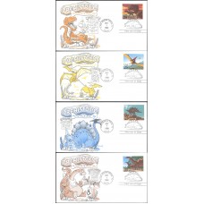 #2422-25 Dinosaurs Bennett FDC Set