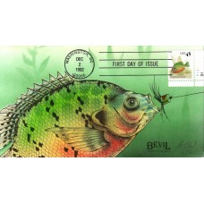 #2481 Pumpkinseed Sunfish Plate Bevil FDC